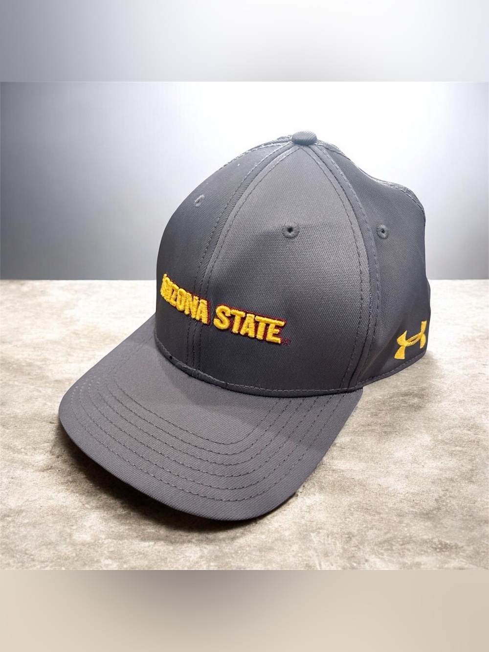 🌸Under Armour Arizona State Sun Devils Stretch Fit Hat Size M/P Gray